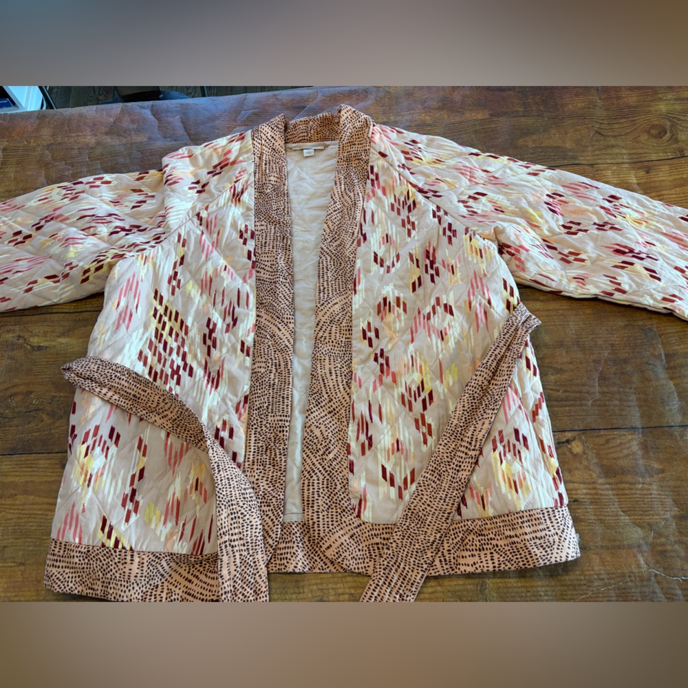 Knox Rose Beige and Black Patterned Jacket